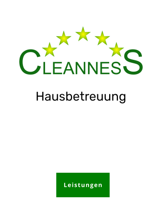 CLEANNESS Hausbetreuung Leistungen Leistungen Leistungen Leistungen